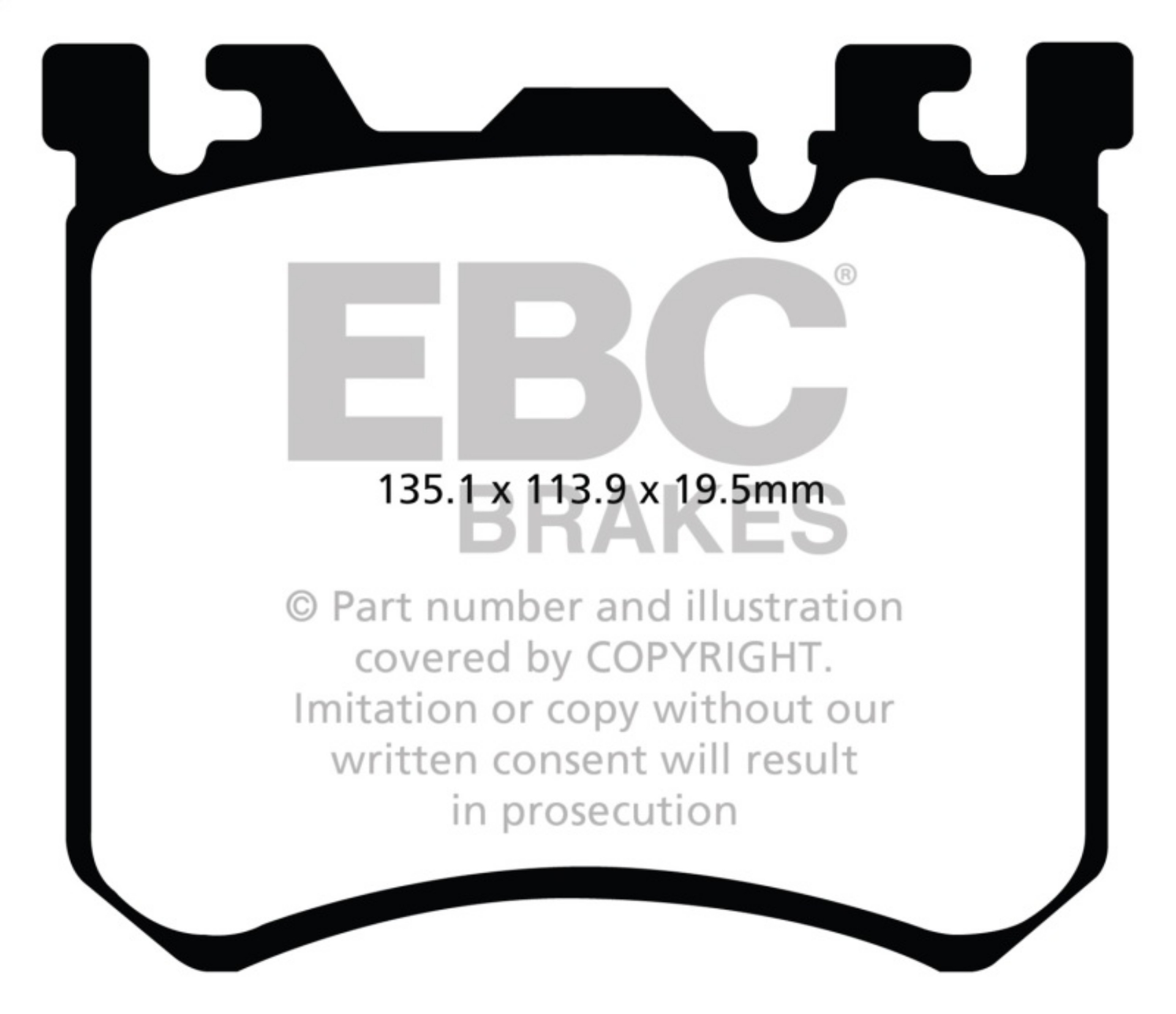 Picture of EBC 10+ BMW X5M 4-4 Twin Turbo Yellowstuff Front Brake Pads