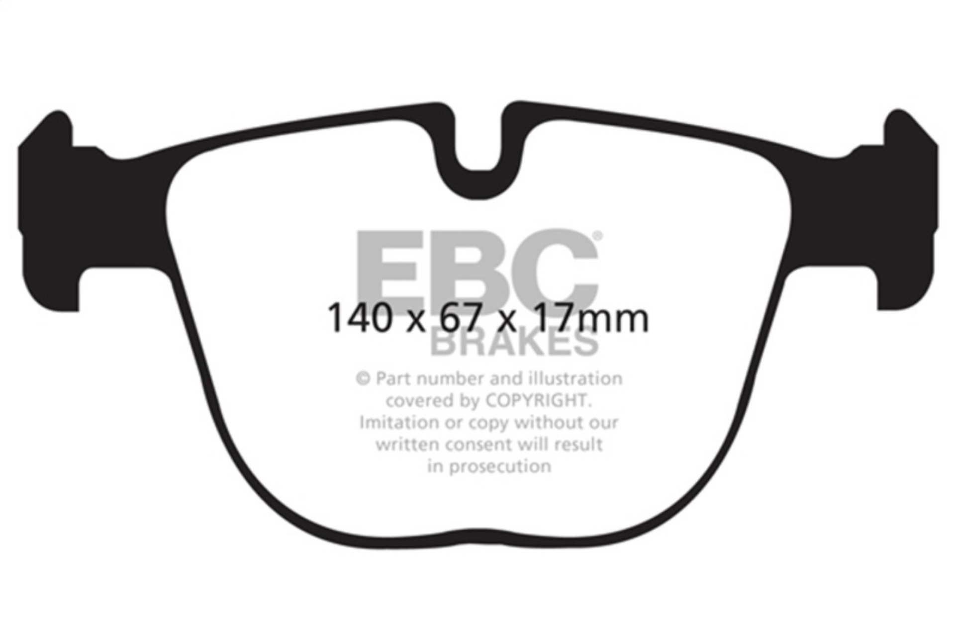 Picture of EBC 10+ BMW X5M 4-4 Twin Turbo Yellowstuff Rear Brake Pads