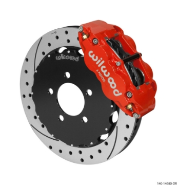 Picture of Wilwood Narrow Superlite 6R Front Big Brake Kit 12-88in Drilled Red 05-11 Ford Crown Victoria