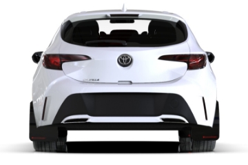 Picture of Rally Armor 18-26 Toyota Corolla Hatchback Black UR Mud Flap Grey Logo