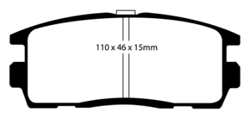 Picture of EBC 10+ Chevrolet Equinox 2-4 Yellowstuff Rear Brake Pads