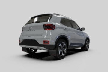 Picture of Rally Armor 20-25 Hyundai Venue Black Mud Flap Red Logo