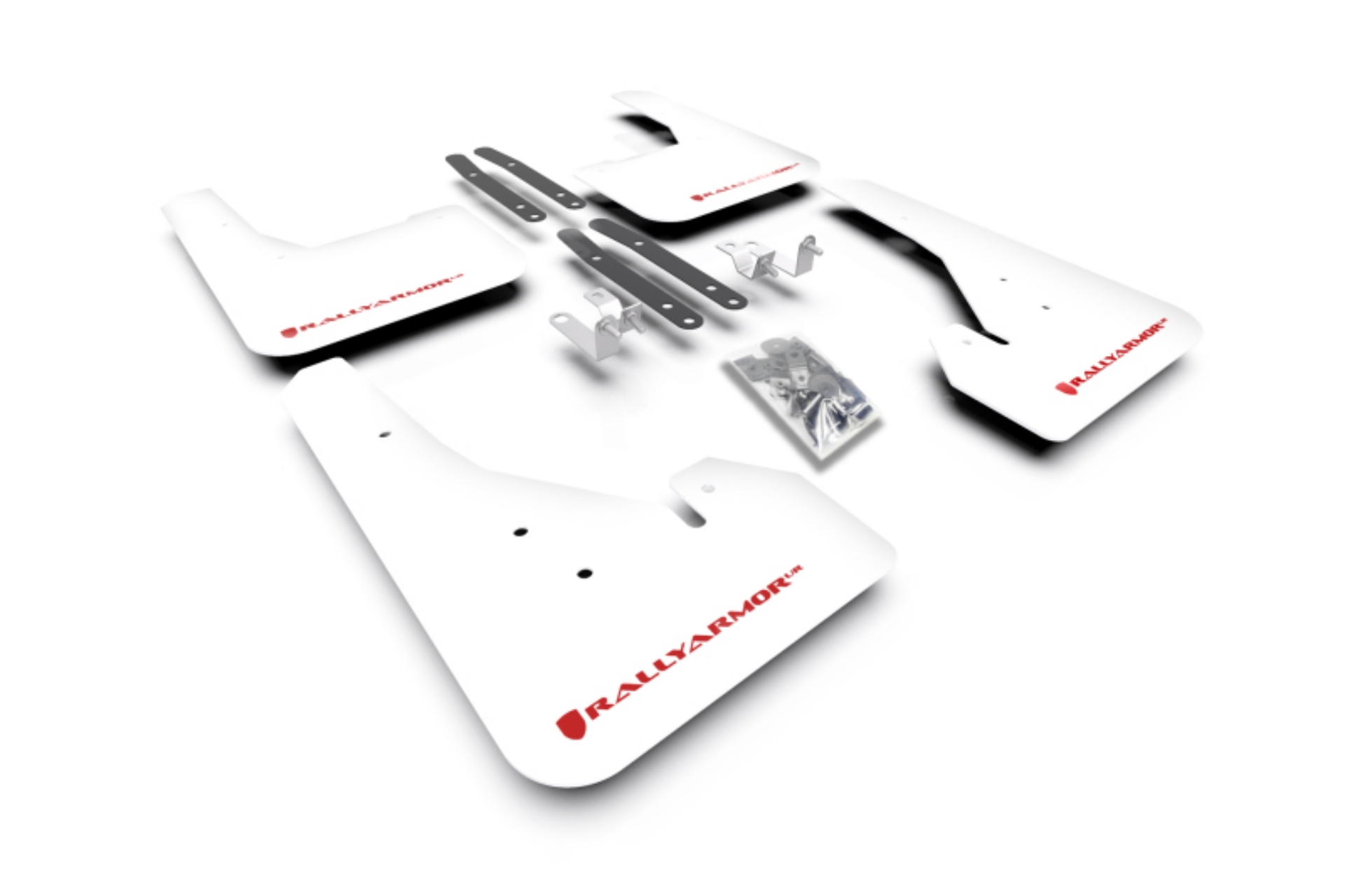 Picture of Rally Armor 18-26 Toyota Corolla Hatchback White UR Mud Flap Red Logo