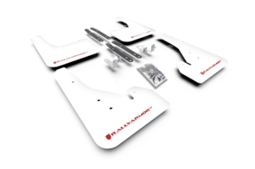 Picture of Rally Armor 18-26 Toyota Corolla Hatchback White UR Mud Flap Red Logo