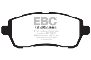 Picture of EBC 10+ Ford Fiesta 1-6 Ultimax2 Front Brake Pads