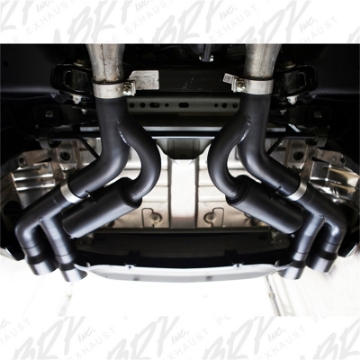 Picture of MBRP 16-19 Chevy Camaro V8 6-2L 6spd 3in Black Race Dual Axle Back w- 4-5in Quad Dual Wall Tips