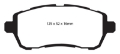 Picture of EBC 10+ Ford Fiesta 1-6L Excl ST Yellowstuff Front Brake Pads