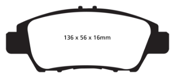 Picture of EBC 10+ Honda CR-Z 1-5 Hybrid Ultimax2 Front Brake Pads
