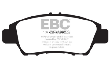 Picture of EBC 10+ Honda CR-Z 1-5 Hybrid Ultimax2 Front Brake Pads