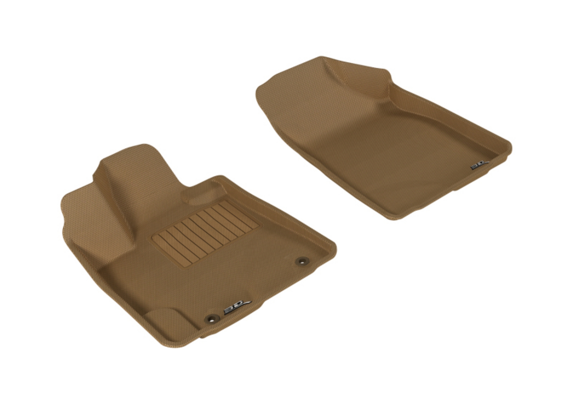 Picture of 3D MAXpider 2008-2013 Toyota Highlander Hybrid Kagu 1st Row Floormat - Tan