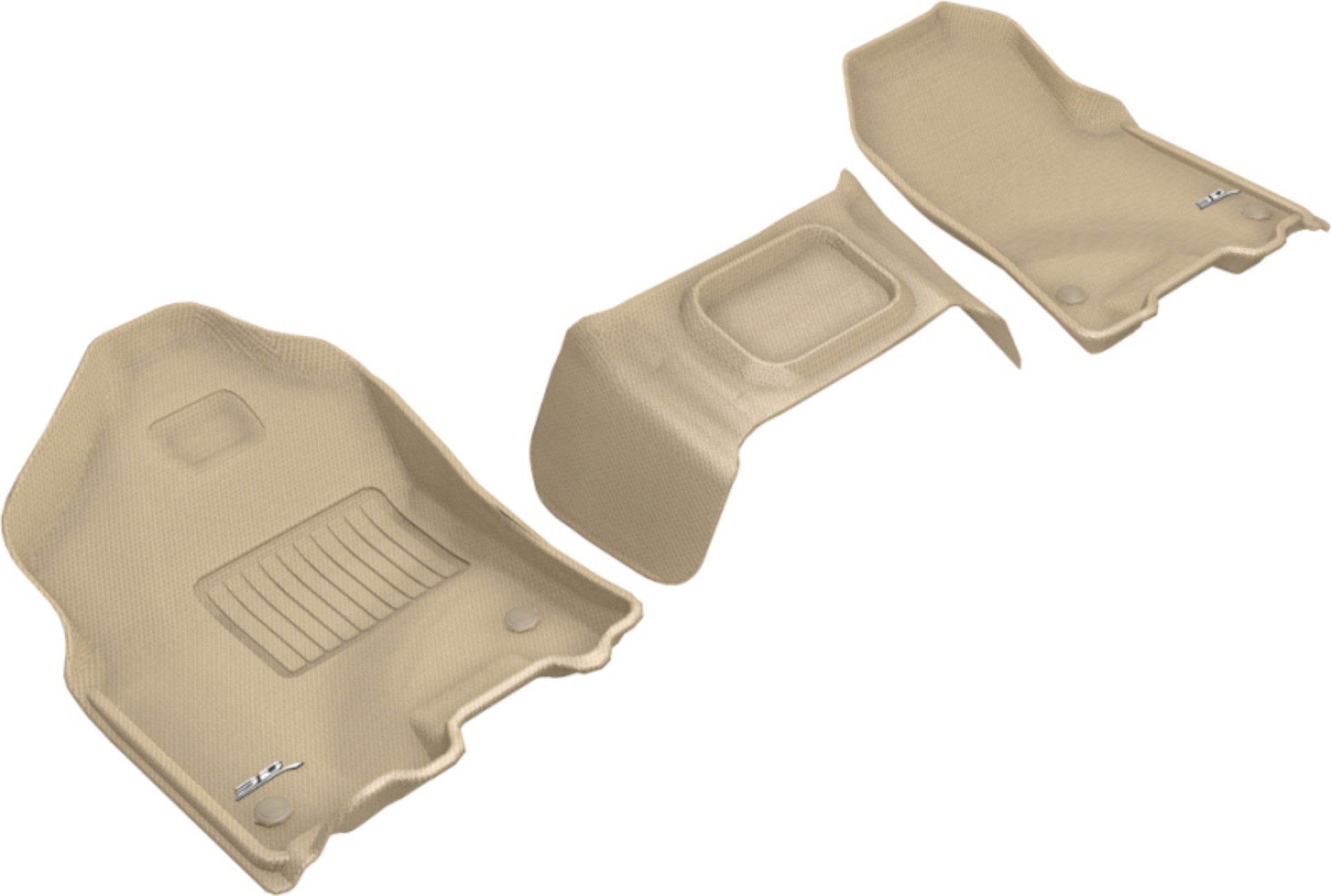 Picture of 3D MAXpider 2019-2020 Dodge Ram 1500 Crew Cab-Quad Cab Kagu 1st Row Floormat - Tan