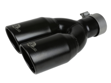 Picture of aFe MACH Force-Xp 409 Stainless Steel Clamp-on Exhaust Tip 2-5in Inlet 3-5in Outlet - Black
