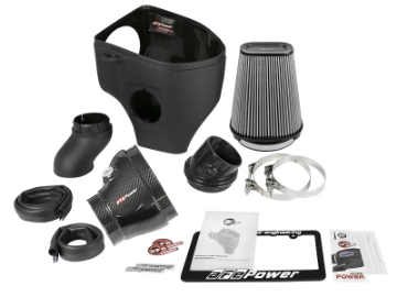 Picture of aFe Magnum Force Stage-2 Track Series Carbon Fiber AIS w-Pro Dry S Media-18 Dodge Challenger V8-6-2L