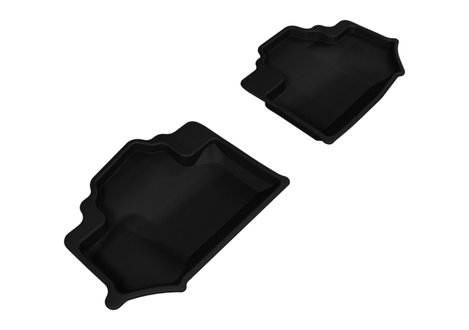 Picture of 3D MAXpider 2014-2018 Jeep Wrangler JK 2-Door Kagu 2nd Row Floormats - Black