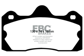 Picture of EBC 10+ Lotus Evora 3-5 Redstuff Rear Brake Pads
