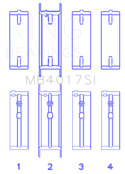Picture of King Engine Bearings GM 231 3800 V6 Size STD Main Bearing Set