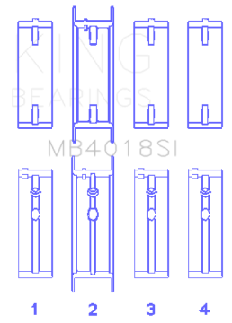 Picture of King Engine Bearings Holden 231 3800 V6 Size STD Main Bearing Set