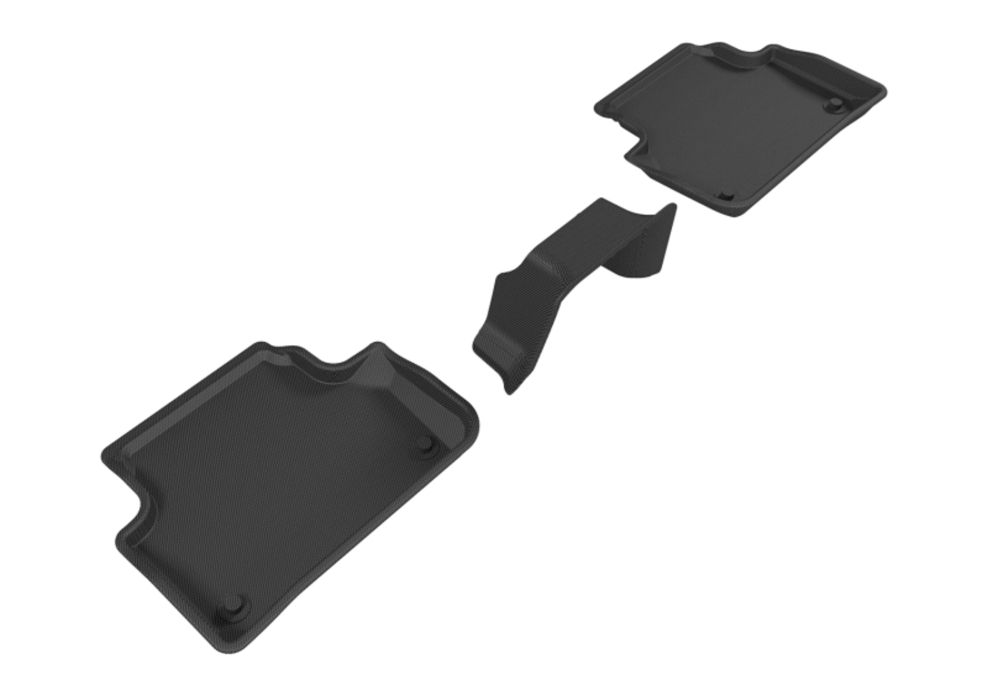 Picture of 3D MAXpider 2017-2019 Audi A4-S4-A5 Sportback-S5 Sportback Kagu 2nd Row Floormats - Black