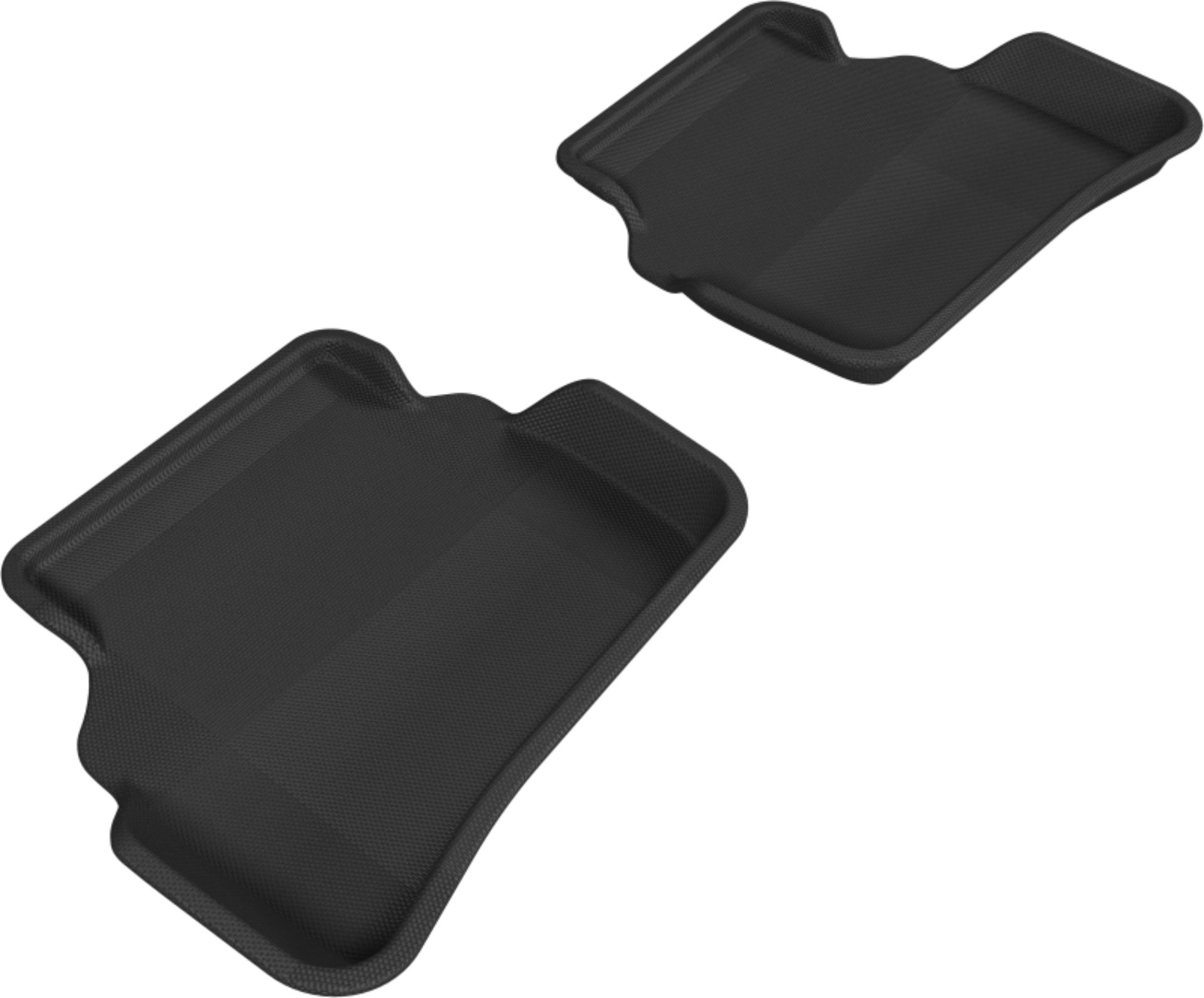 Picture of 3D MAXpider 2008-2014 Mercedes-Benz C-Class Sedan W204 Kagu 2nd Row Floormats - Gray