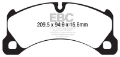 Picture of EBC 10+ Porsche Cayenne 3-6 Yellowstuff Front Brake Pads