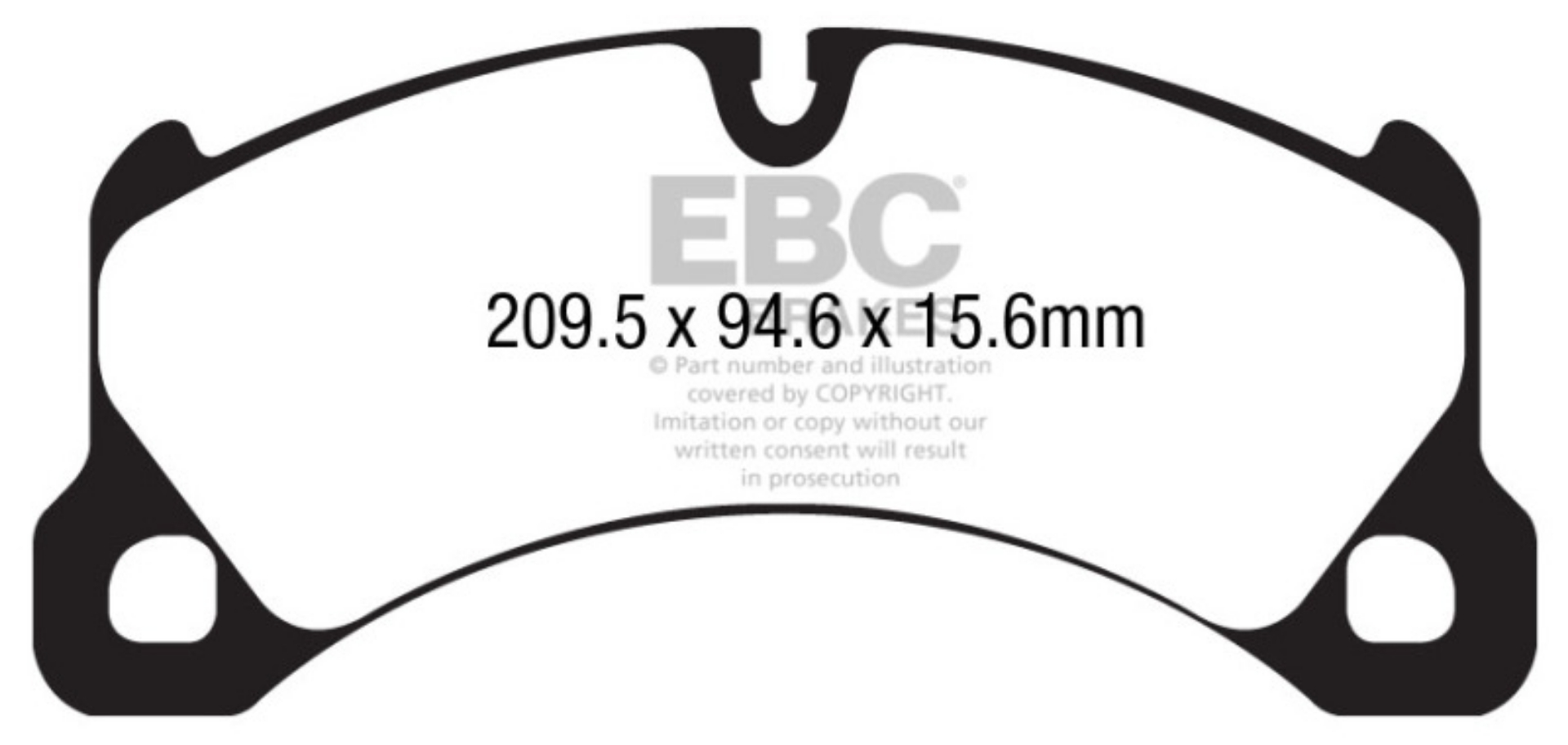 Picture of EBC 10+ Porsche Cayenne 3-6 Yellowstuff Front Brake Pads