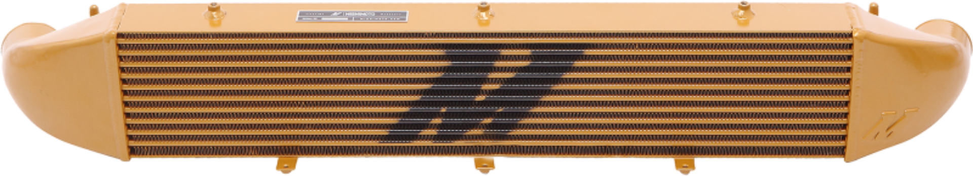 Picture of Mishimoto 2014-2016 Ford Fiesta ST 1-6L Front Mount Intercooler Gold Kit w- Pipes Silver