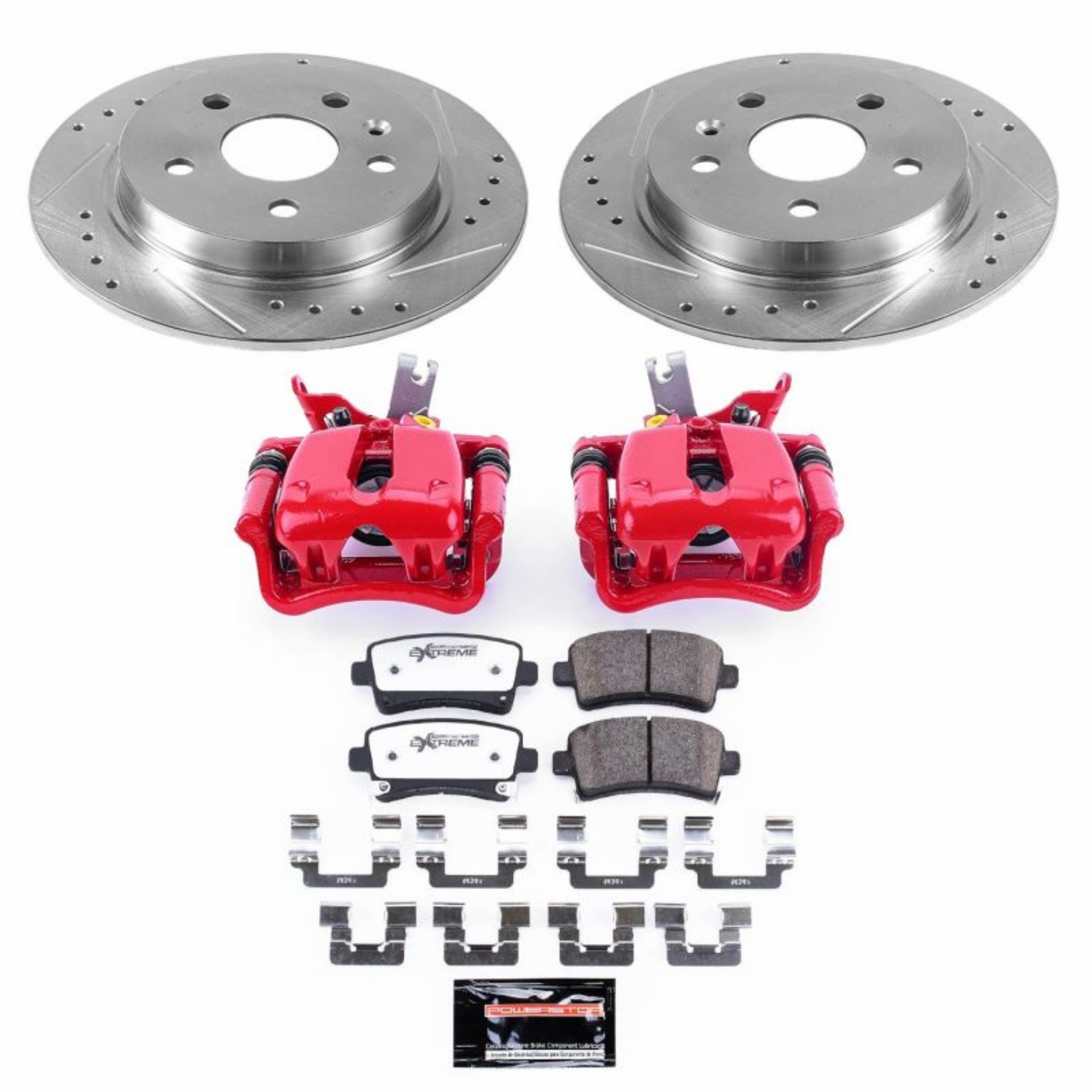 Picture of Power Stop 14-15 Chevrolet Malibu Rear Z26 Street Warrior Brake Kit w-Calipers