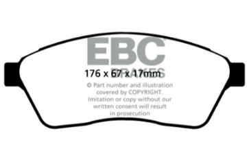 Picture of EBC 10-11 Cadillac SRX 2-8 Turbo Ultimax2 Front Brake Pads