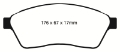 Picture of EBC 10-11 Cadillac SRX 2-8 Turbo Yellowstuff Front Brake Pads