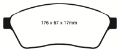 Picture of EBC 10-11 Cadillac SRX 2-8 Turbo Yellowstuff Front Brake Pads