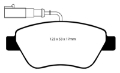 Picture of EBC 10-11 Fiat 500 1-4 Bosch Calipers Redstuff Front Brake Pads