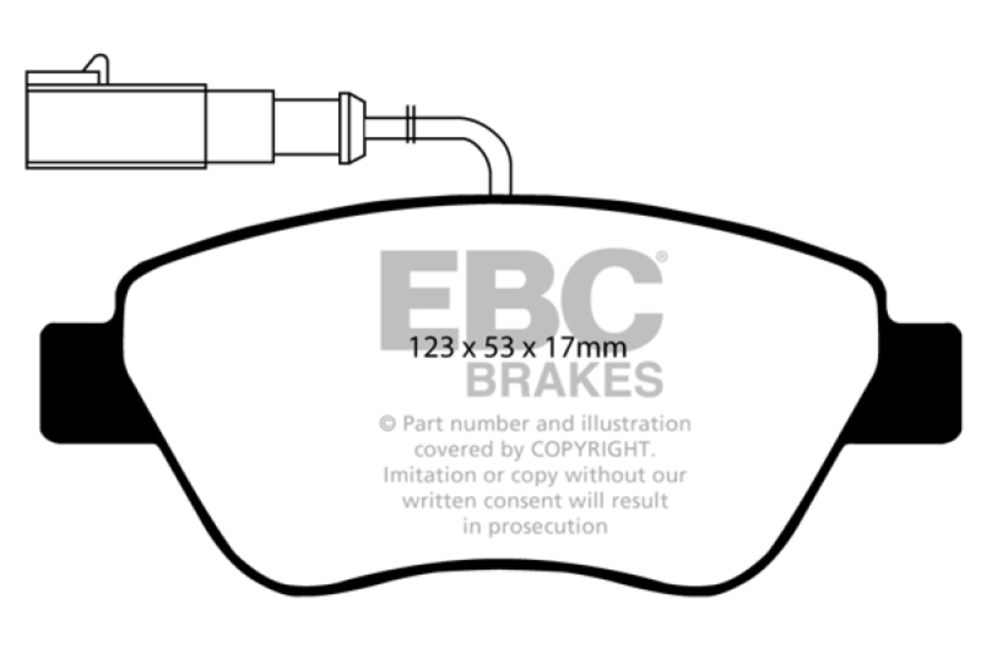 Picture of EBC 10-11 Fiat 500 1-4 Bosch Calipers Yellowstuff Front Brake Pads