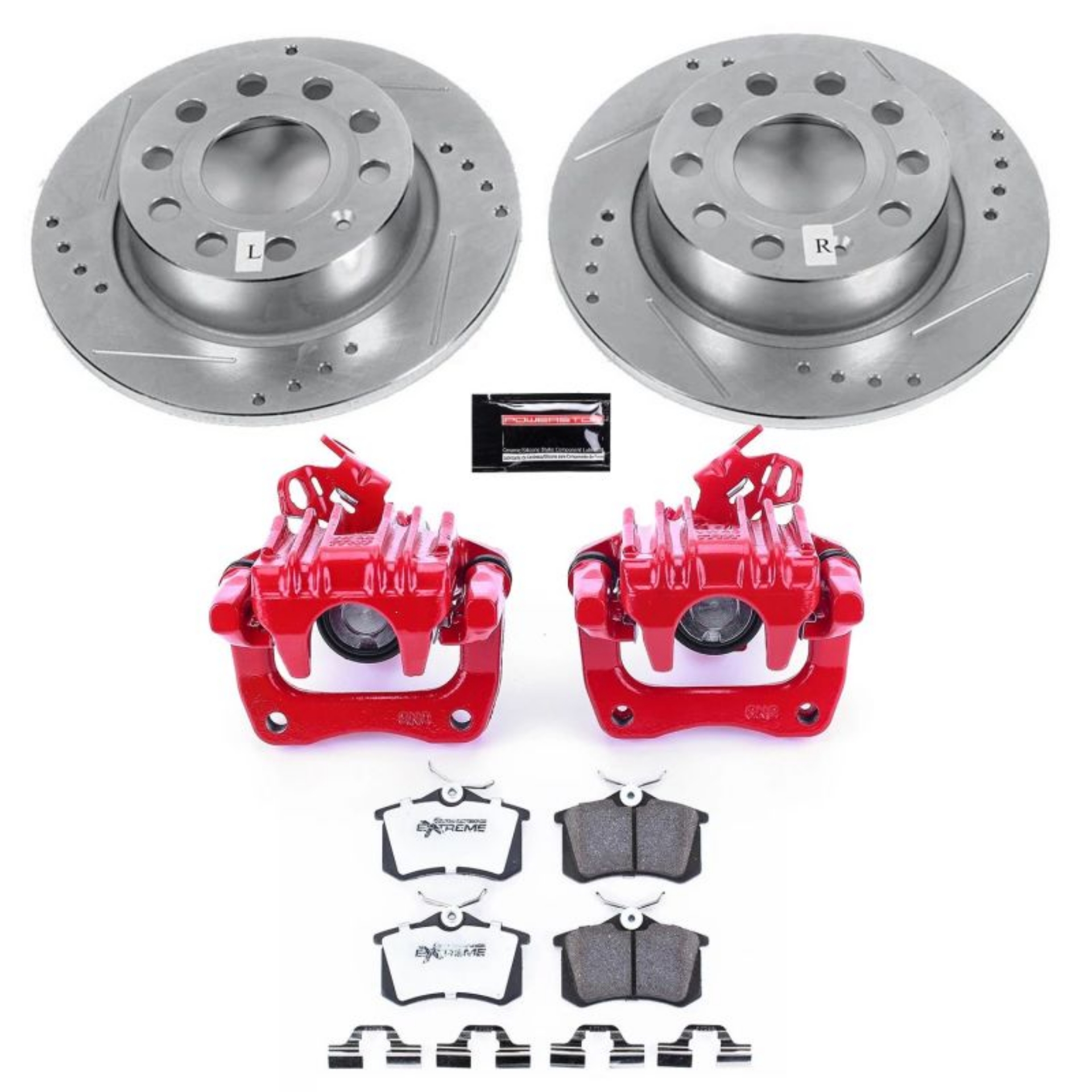 Picture of Power Stop 10-13 Audi A3 Rear Z26 Street Warrior Brake Kit w-Calipers