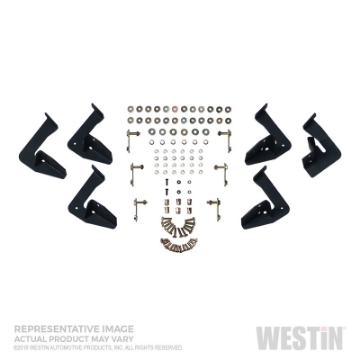 Picture of Westin Ford 1999-2016 F-250-350-450-550 Crew Cab HDK Stainless Drop Nerf Steps - Textured Black