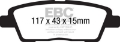 Picture of EBC 10-11 Hyundai Genesis 3-8 Redstuff Rear Brake Pads