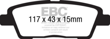 Picture of EBC 10-11 Hyundai Genesis 3-8 Redstuff Rear Brake Pads