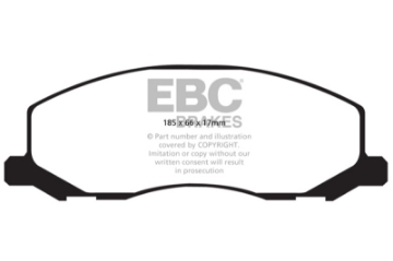 Picture of EBC 10-11 Saab 9-5 2-0 Turbo 13-3 inch front rotor Ultimax2 Front Brake Pads