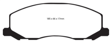 Picture of EBC 10-11 Saab 9-5 2-0 Turbo 13-3 inch front rotor Yellowstuff Front Brake Pads