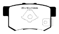 Picture of EBC 10-12 Acura RDX 2-3 Turbo Redstuff Rear Brake Pads