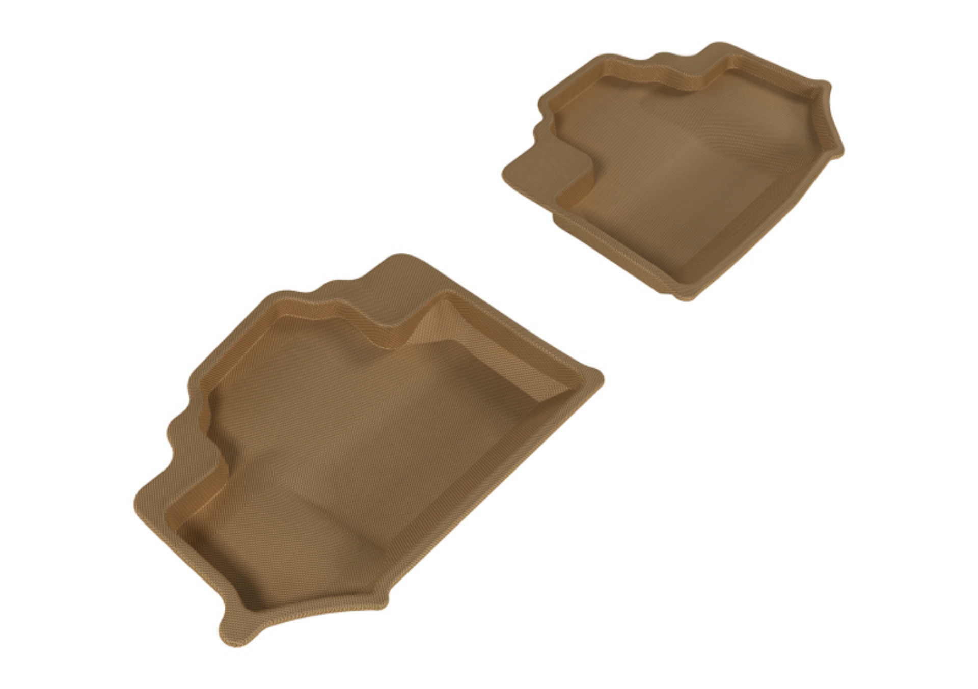 Picture of 3D MAXpider 2014-2018 Jeep Wrangler JK 2-Door Kagu 2nd Row Floormats - Tan