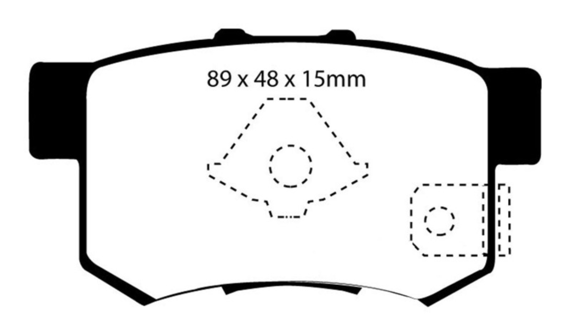 Picture of EBC 10-12 Acura RDX 2-3 Turbo Yellowstuff Rear Brake Pads