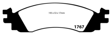 Picture of EBC 10-12 Ford Taurus 3-5 Twin Turbo SHO Greenstuff Front Brake Pads