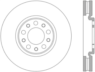 Picture of StopTech 13+ Dodge Dart Performance Slotted & Drilled Front Left Rotor