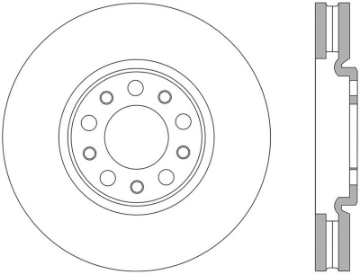 Picture of StopTech 13+ Dodge Dart Performance Slotted & Drilled Front Right Rotor