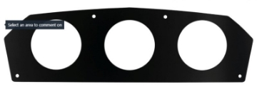Picture of Autometer CAN-AM 12-18 Maverick - 10-20 3 Gauge Dash Panel Fits 2-1-16in Gauges