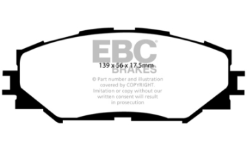 Picture of EBC 10-12 Lexus HS250h 2-4 Hybrid Ultimax2 Front Brake Pads