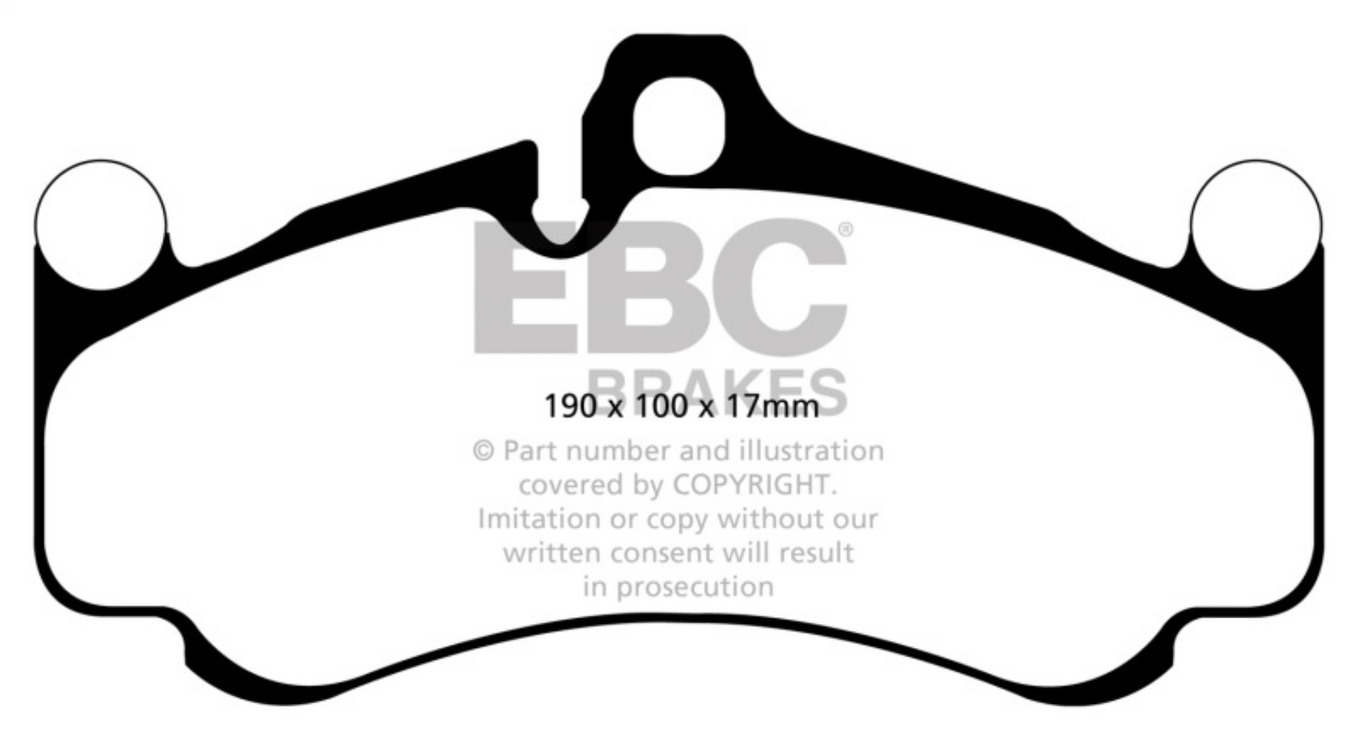 Picture of EBC 10-12 Porsche 911 997 Cast Iron Rotor only 3-8 GT3 Redstuff Front Brake Pads