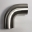 Picture of Stainless Bros 3-5in Diameter 1D - 3-5in CLR 90 Degree Bend w- Leg