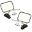 Picture of Rugged Ridge 97-18 Jeep Wrangler Stainless Steel Rectangular Quick Release Mirrors