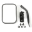 Picture of Rugged Ridge 97-18 Jeep Wrangler Textured Black Rectangluar Quick Release Mirror